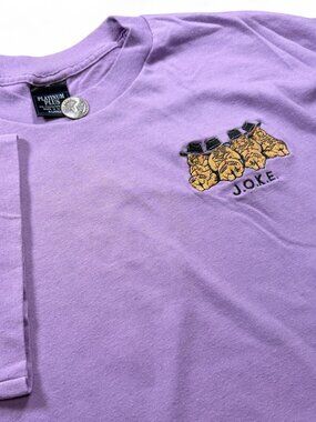 Vintage 90s J.O.K.E. Comedy Embroidered Single Stitch USA Tee XL